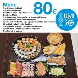 Menu di 110 pezzi di sushi